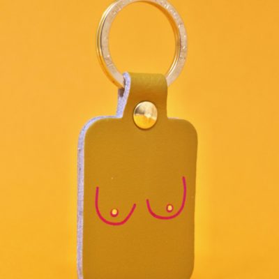 Boobs Schlüsselanhänger Mustard