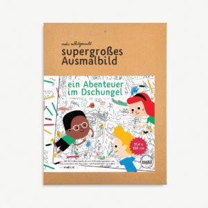 Supergroßes Ausmalbild 'EIN ABENTEUER IM DSCHUNGEL'