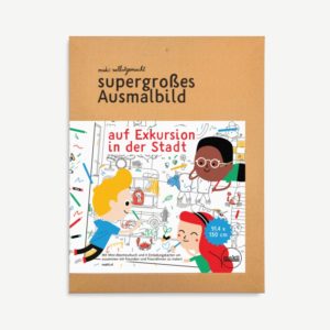 Supergroßes Ausmalbild 'AUF EXKURSION IN DER STADT'