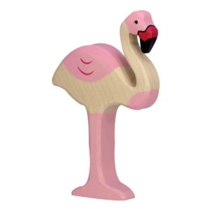 Holzfigur 'FLAMINGO' Holztiger