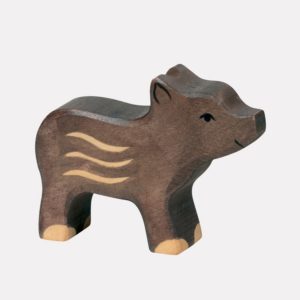 Holzfigur 'FRISCHLING' Holztiger