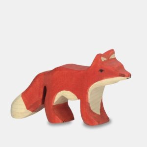 Holzfigur 'KLEINER FUCHS' Holztiger