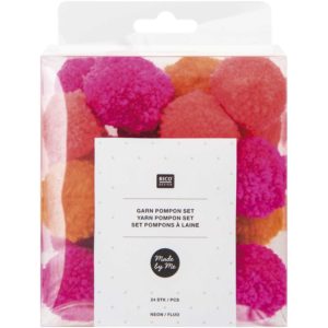 Garn Pompons 'Neon Mix'