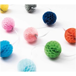 YEY! Let's Party Mini-Wabenballgirlande 'bunt'