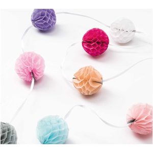 YEY! Let's Party Mini-Wabenballgirlande 'pastell'