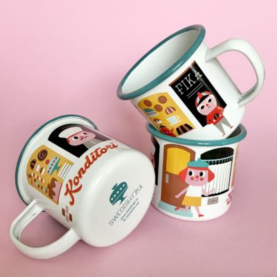 Emaille Tasse 'SWEDISH FIKA' OmmDesign