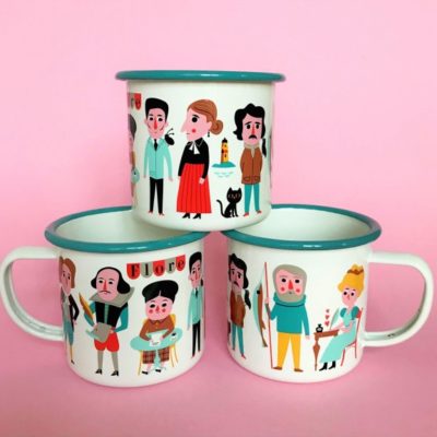 Emaille Tasse 'BOOK LOVER' OmmDesign