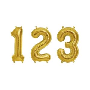 Folienballon 'Zahlen/gold'