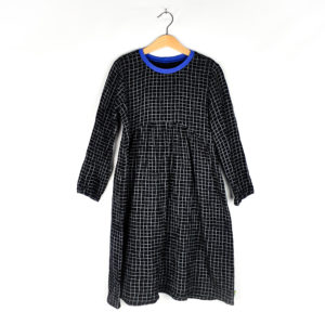 EINZELSTÜCKE! Musselinkleid schwarz weiss Grid