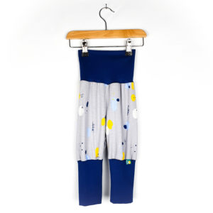 Mitwachshose 'hellgrau Muster Jersey/marineblau'