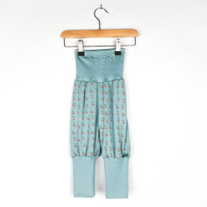 Mitwachshose 'Kirschen blaugrau Jersey/blaugrau'