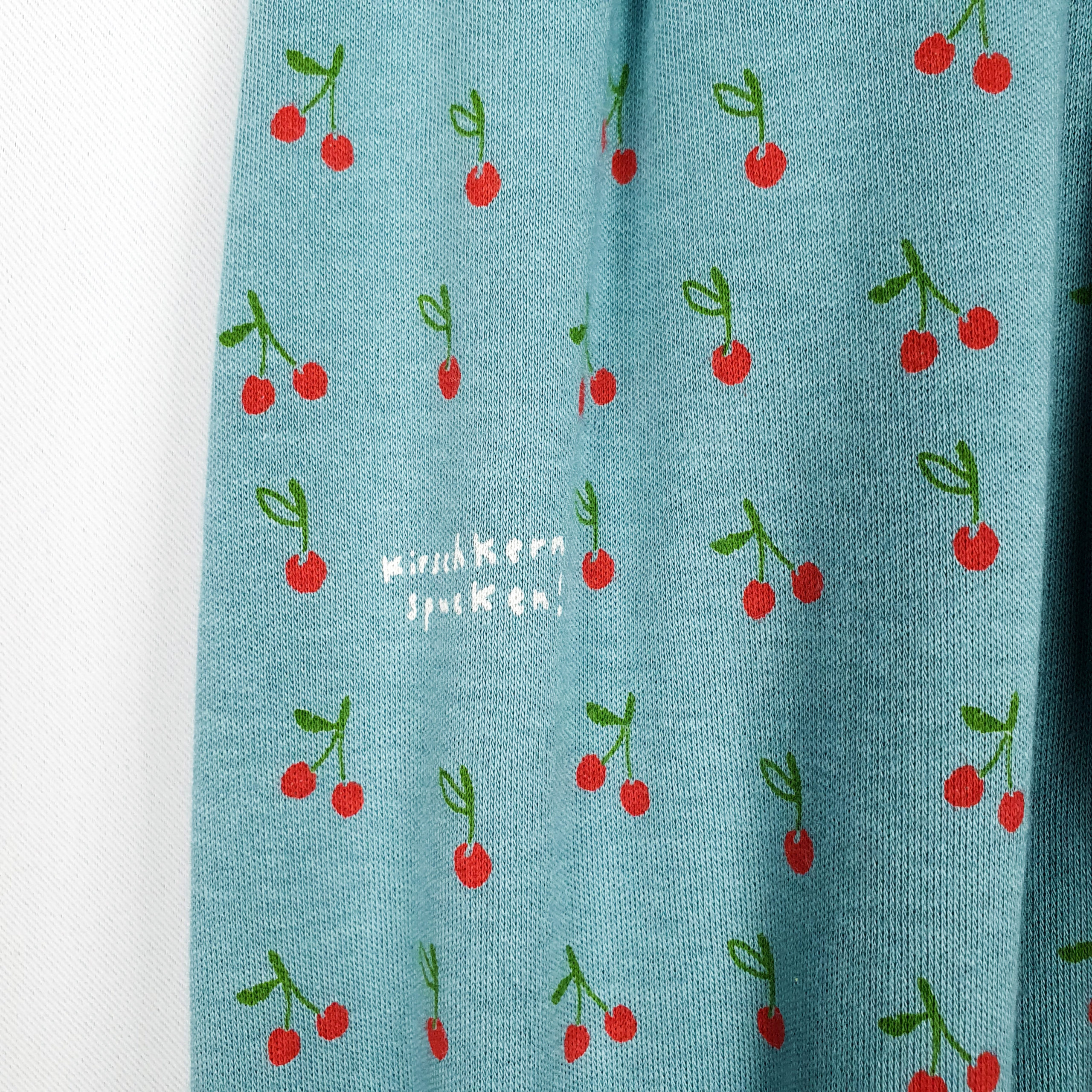 Mitwachshose 'Kirschen blaugrau Jersey/blaugrau' – Bild 2