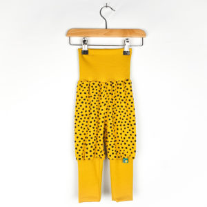 Mitwachshose 'senf schwarz gepunktet Sweat'