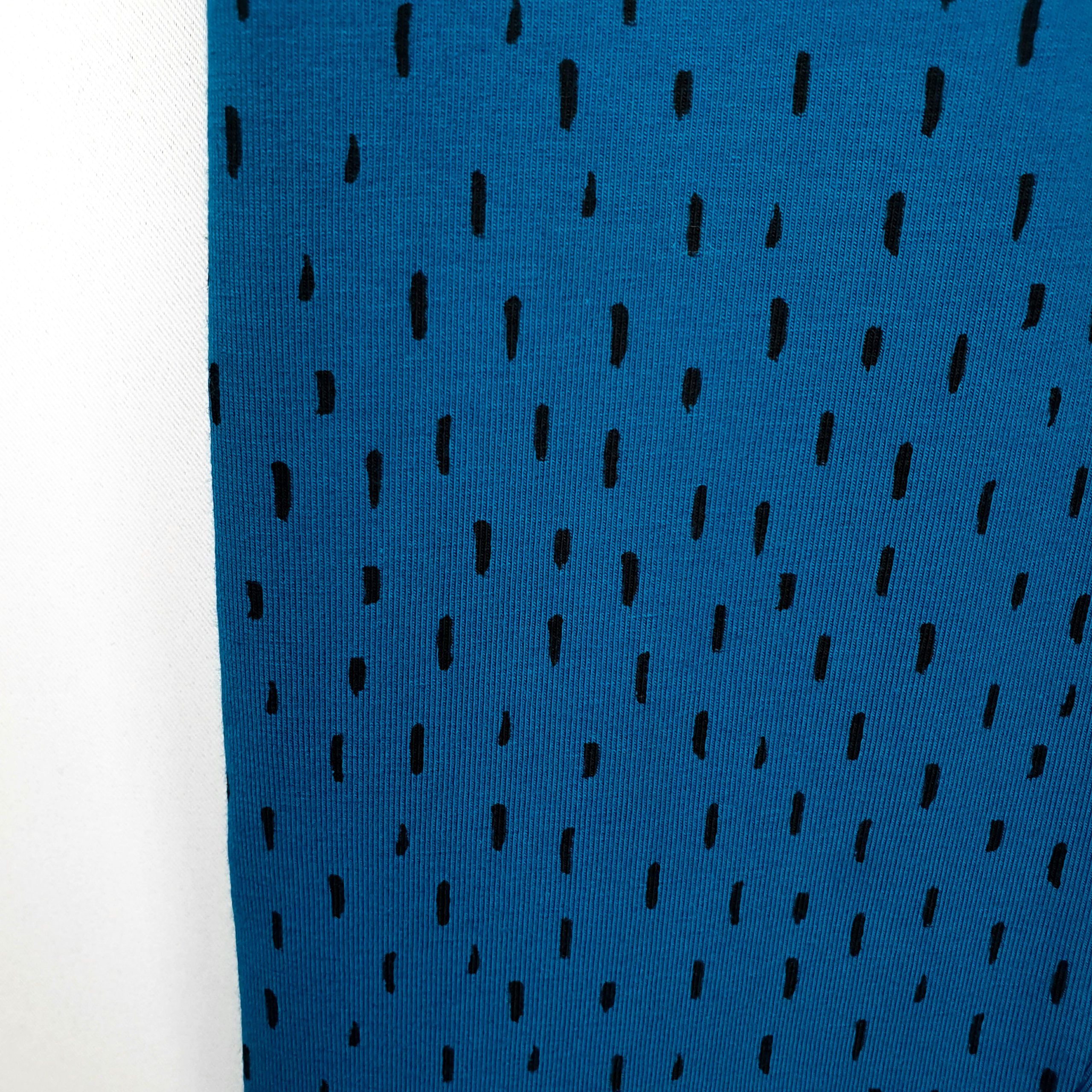 Damenleggings 'petrol/schwarz Stippchen' – Bild 2