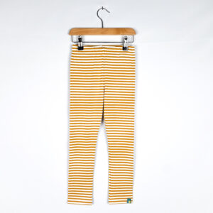 Kinderleggings 'senfgelb/weiss gestreift'