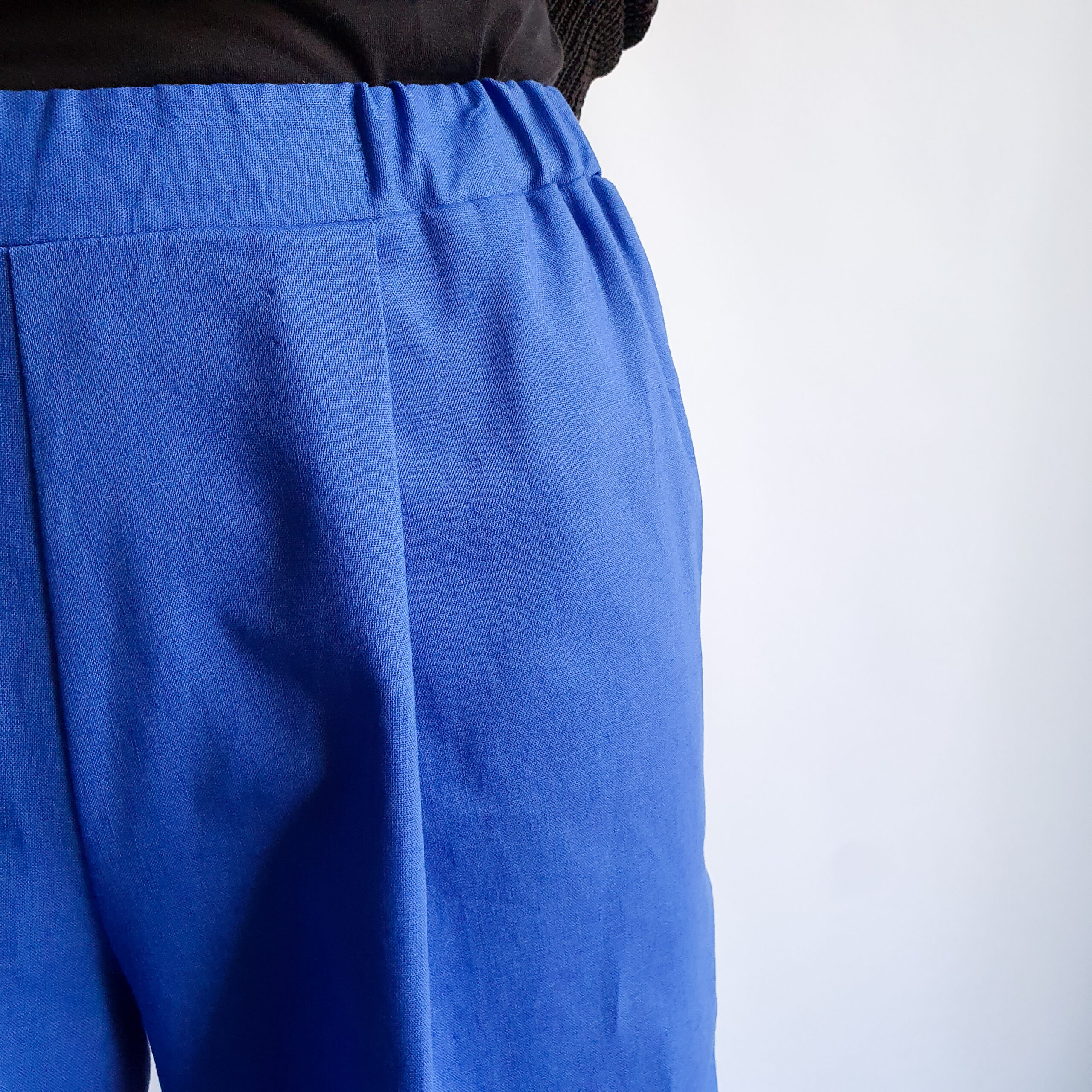 Culotte Viskose-Leinen Damen schwarz – Bild 2