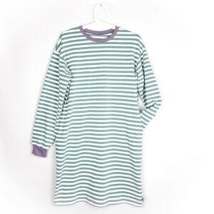 Einzelstück Gr S   Oversize Kleid Damen mint Ringel