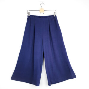 Culotte Viskose Leinen Damen dunkelblau