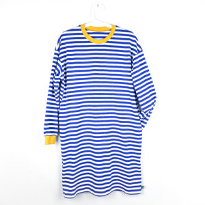 Oversize Kleid Damen knallblau Ringel