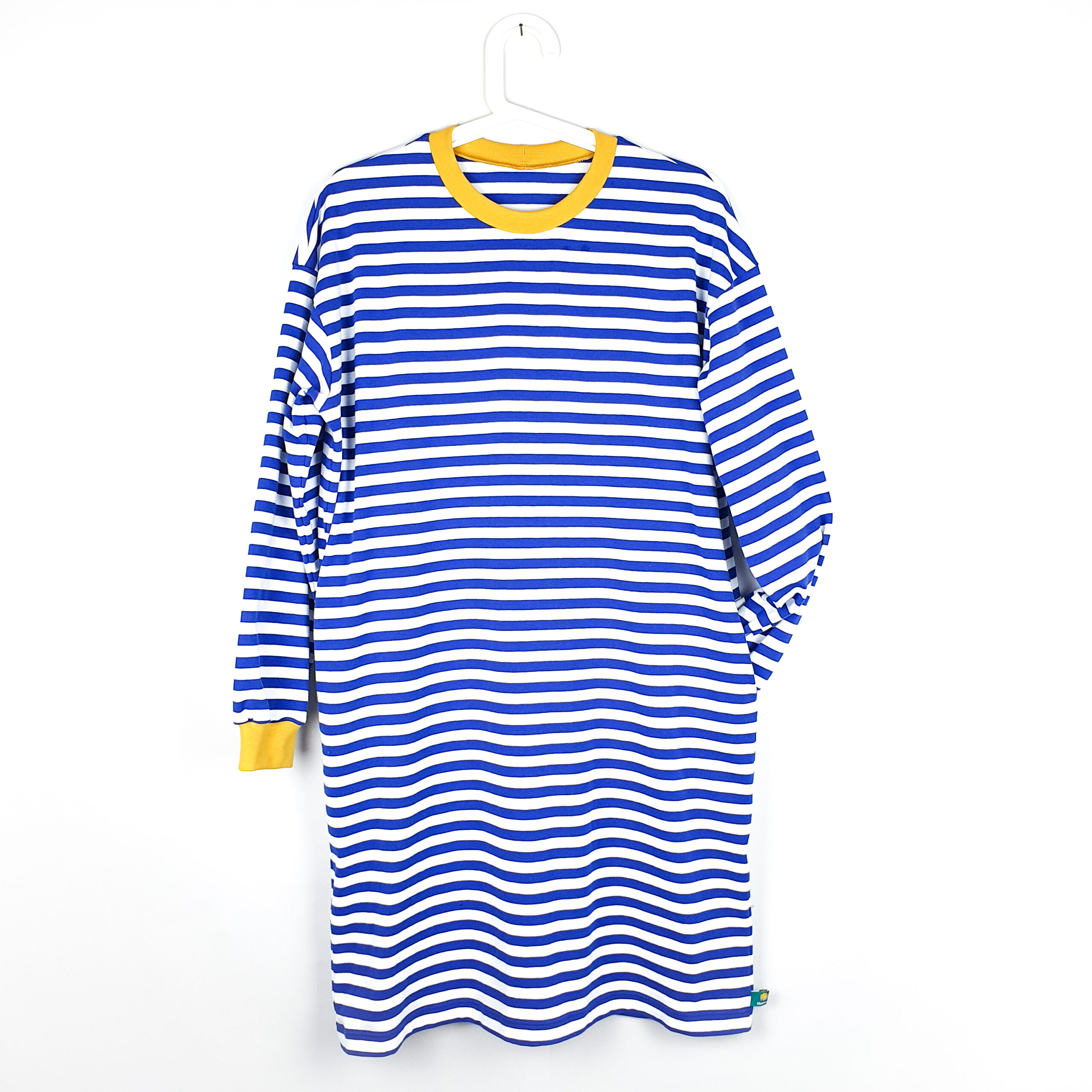 Oversize Kleid Damen knallblau Ringel