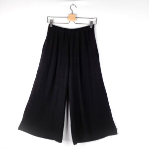 Culotte Viskose-Leinen Damen schwarz