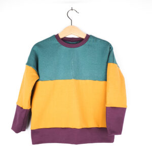 Oversize Pullover colourblocking mint/senf
