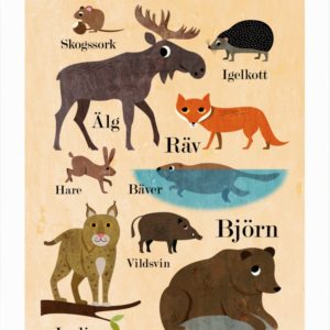 Poster 'Skandinavische Tiere' OMM DESIGN