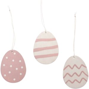 Holzanhänger 'Osterei / rosa'