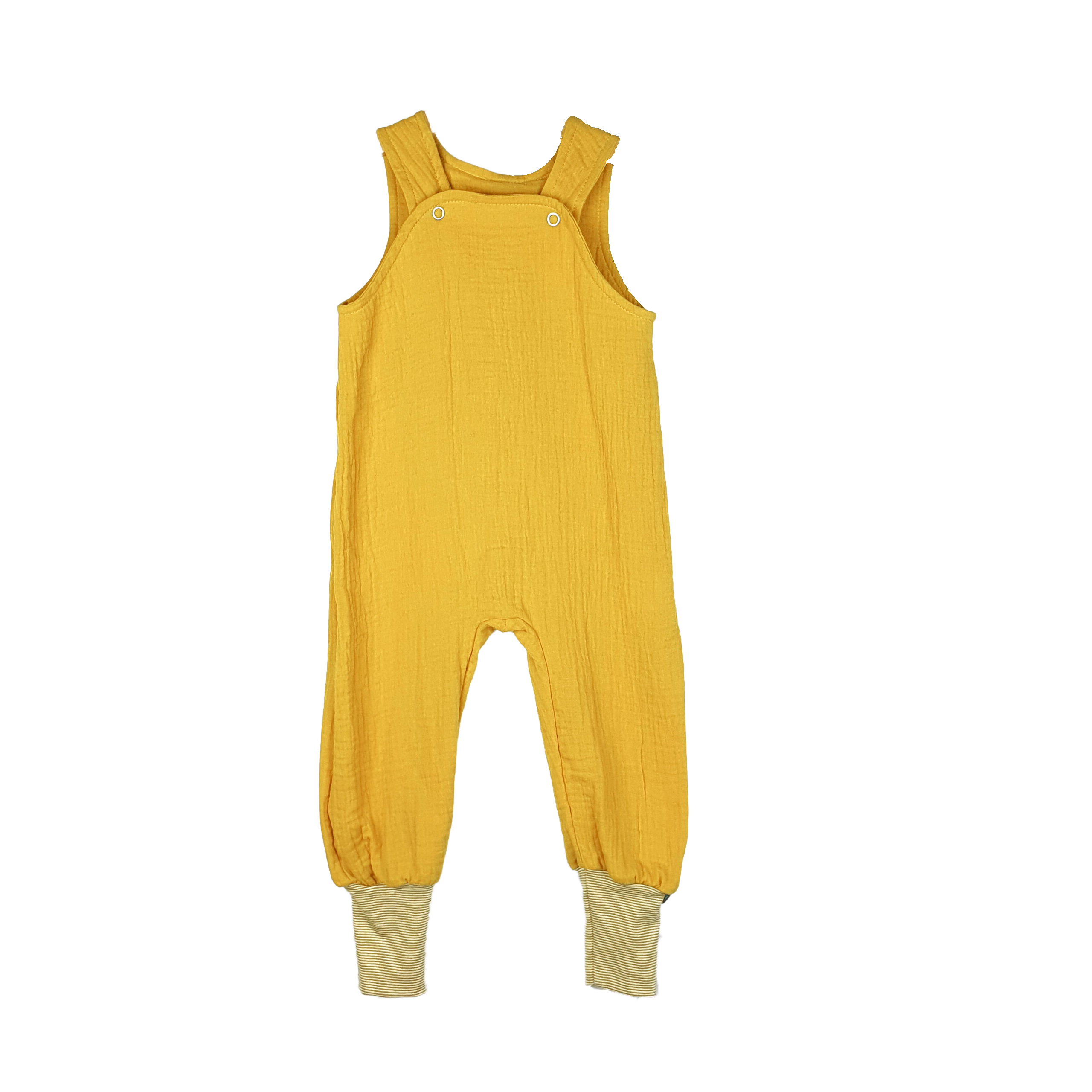 Latzhose Musselin senfgelb