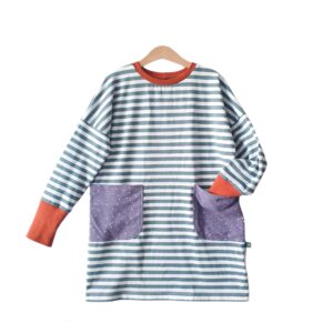 Oversize Kleid Damen mit großen Taschen