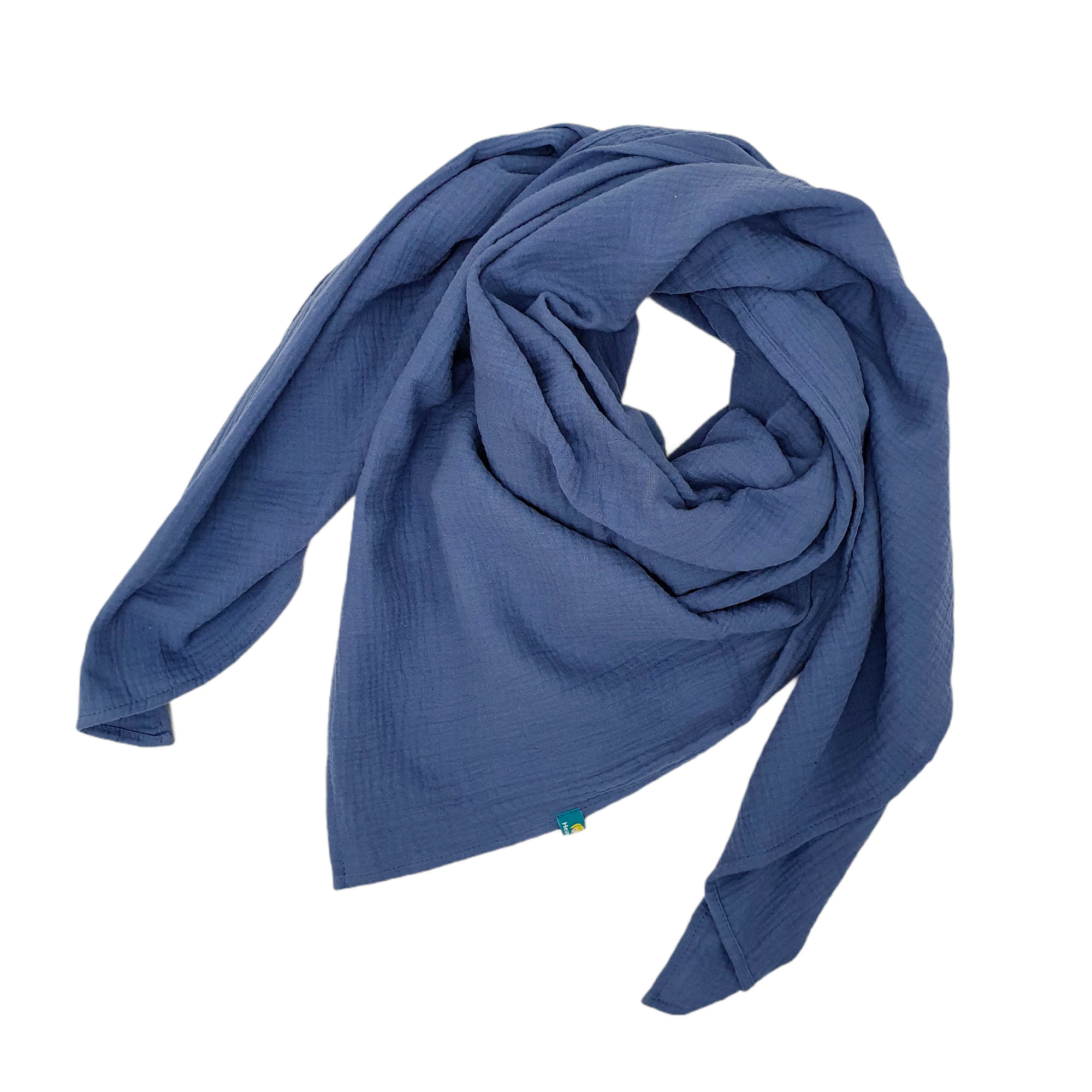 Musselintuch 'jeansblau'