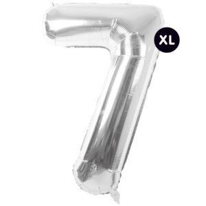 YEY! LET'S PARTY Folienballon 'SILBER / Zahlen 0-9/ 86 CM'