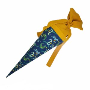 Schultüte 'Drachen/ senf Musselin'