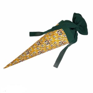 Schultüte 'Löwe/ grün Musselin'