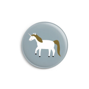 Button 'Einhorn / hellblauer Hintergrund' AvaundYves