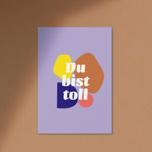 Postkarte 'Du bist toll'