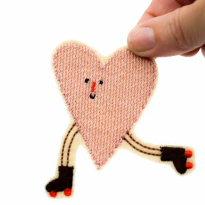 Aufnäher 'Rollschuh Herz gefüllt' von Halfbird