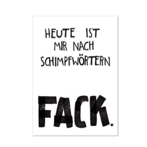 Postkarte 'FACK' Halfbird