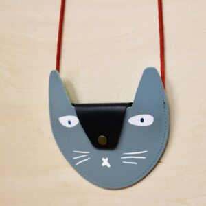 Brustbeutel Katze blau