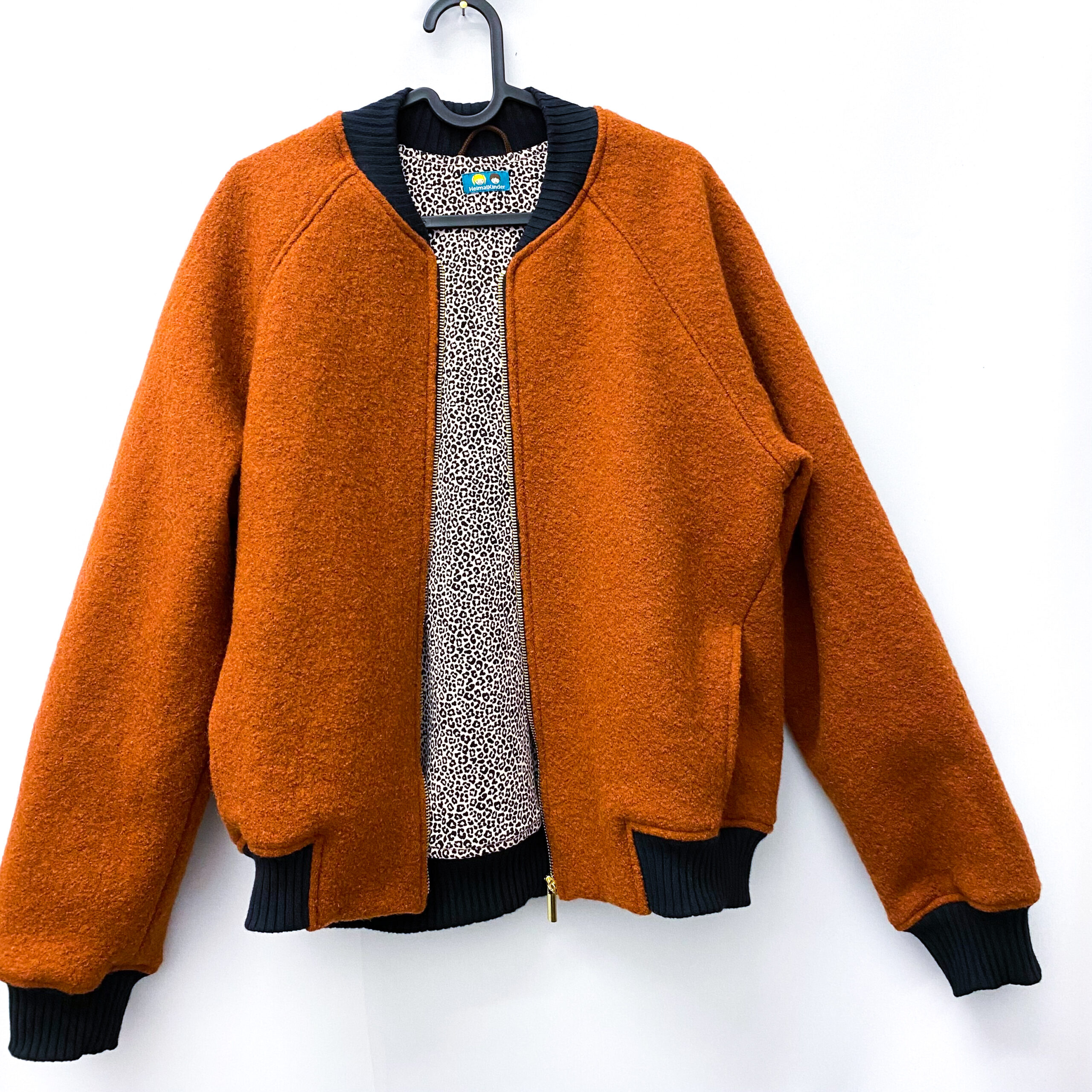 Bomberjacke Wollwalk rost/Leo – Bild 3