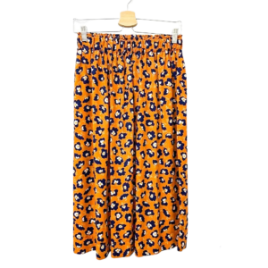 Viskoserock 'Blumen auf rost'