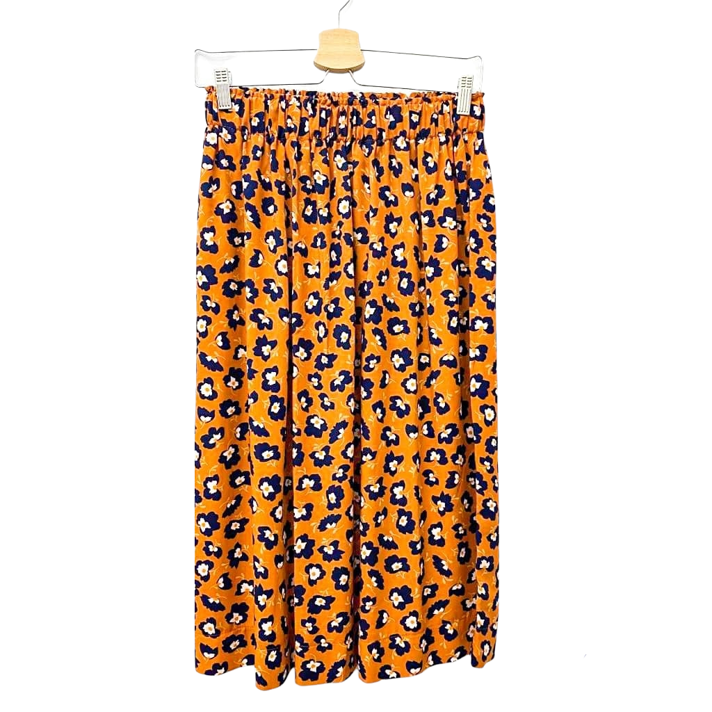 Viskoserock 'Blumen auf rost'