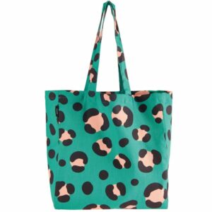 Canvas Shopper 'Acid leo, petrol'
