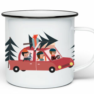 Emaille Tasse 'Weihnachtsexpress' LifeisDelicious