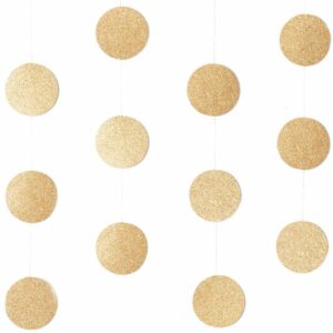 YEY! Let's Party Genähte Girlande 'KREISE/GLITTER' 1,7M