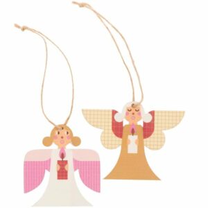 Holzhänger Engel Mix 'rosa/gold'