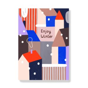 Postkarte 'Snowy town' Anna Katharina Jansen