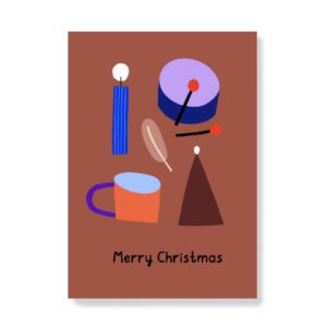 Postkarte 'Merry Christmas Drums' Anna Katharina Jansen