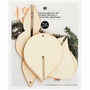 MADE BY ME Steckchristbaumkugeln 'natur'