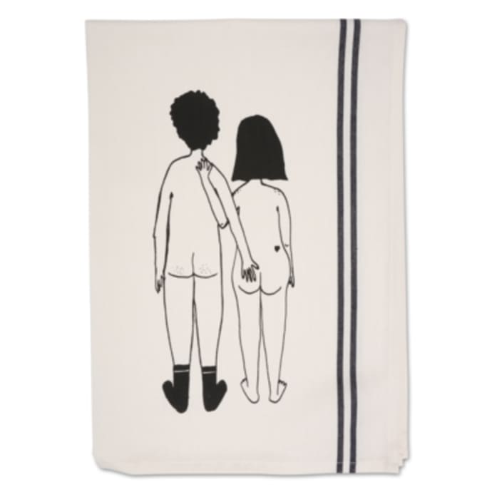 helen b Geschirrtuch 'naked couple'